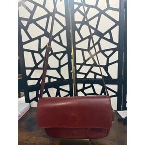 Vintage Cartier Must de Cartier Bordeaux Leather Flap Crossbody Shoulder Bag